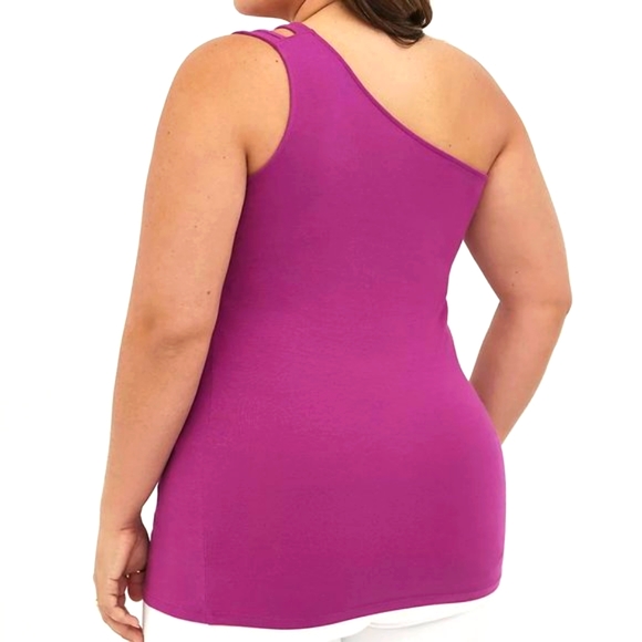 ❤️NWT VINTAGE TORRID SEXY FITTED ONE SHOULDER CUTOUT TOP CAMI TANK - PLUS SIZE - Picture 3 of 10